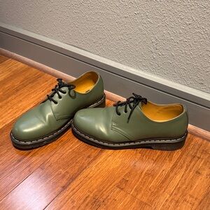 Dr. Martens Olive Green Lace-Up Shoes